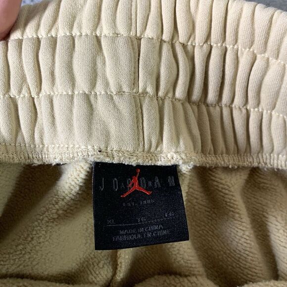Air Jordan Jumpman Fleece Joggers Womens XL Tan Colorblock 26" Inseam Drawstring - Picture 6 of 14